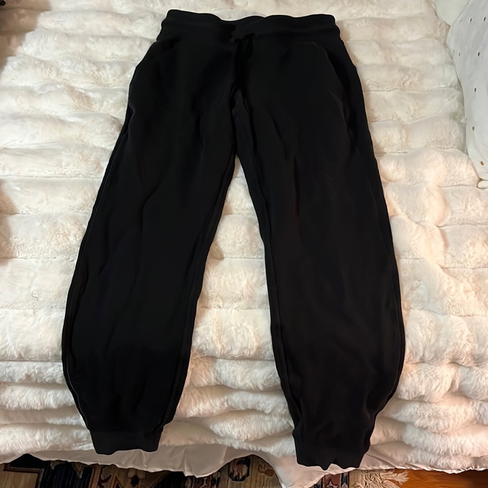 Black Lululemon fleece joggers